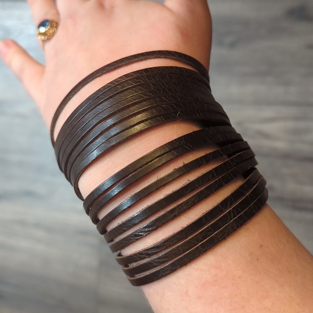 Leather cuff bracelet